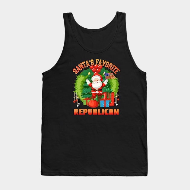 Santas Favorite Republican, Xmas Republican Tank Top by Cor Designs